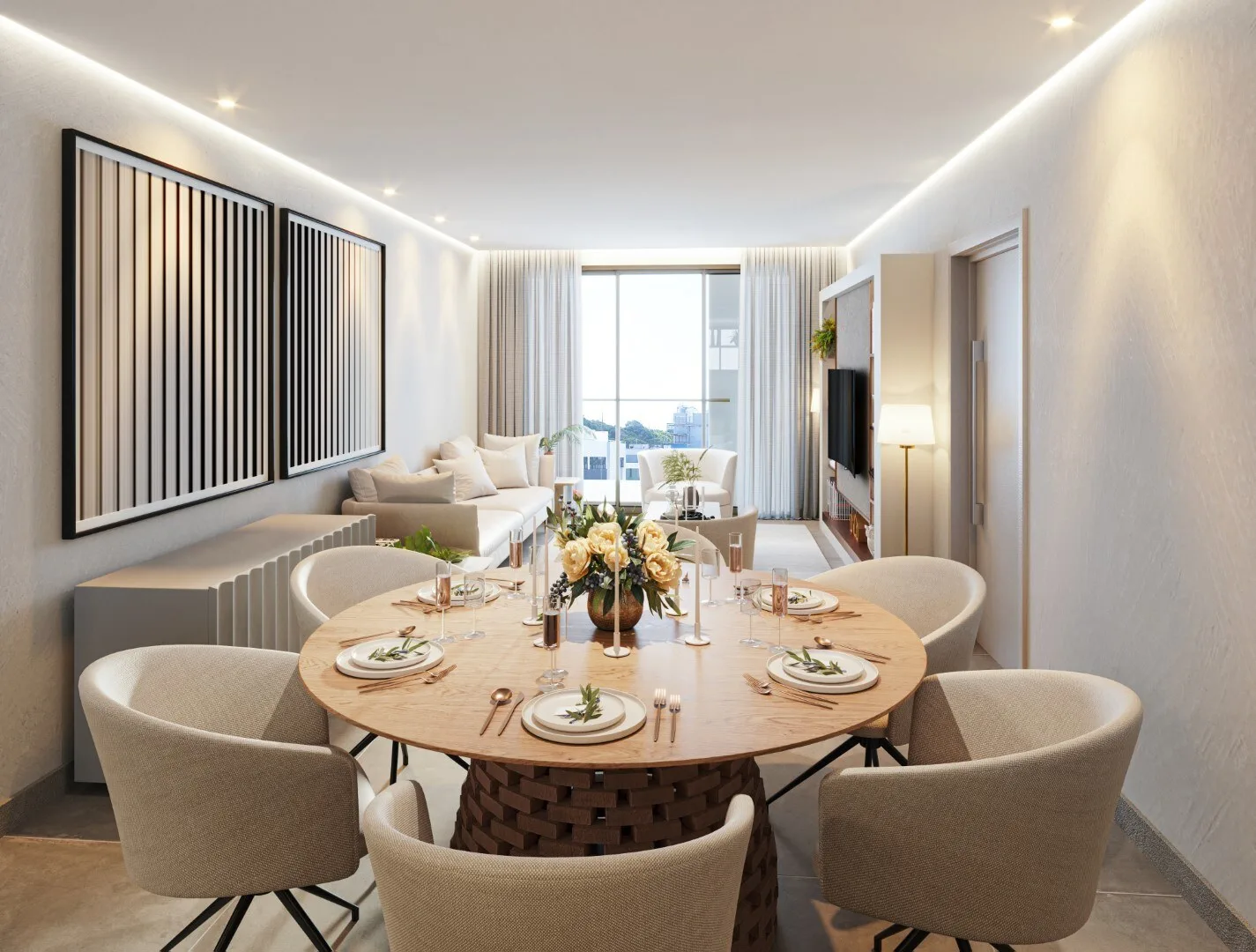 Sala de jantar de apartamento do Jady Miranda em Cabo Branco